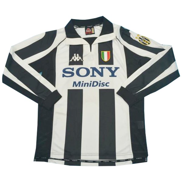 Camisetas Juventus Primera equipo ML Retro 1997 1998 Negro Blanco